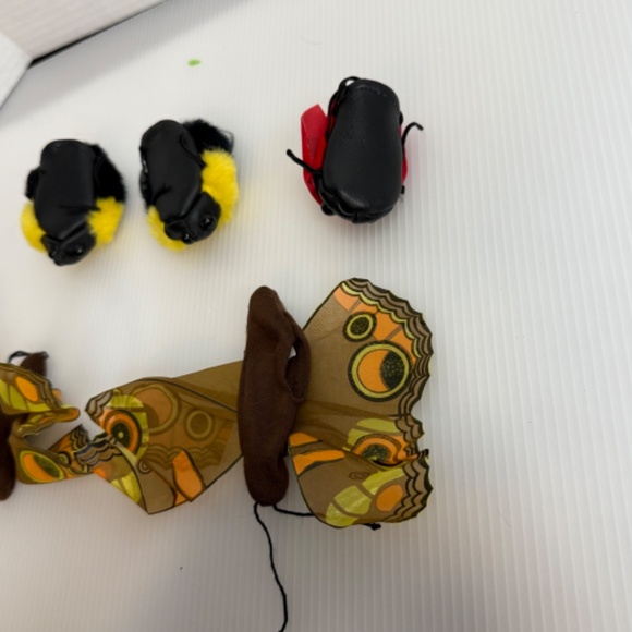 Folkmanis Vintage Finger Puppets Insects Lot of 5 Lady Bug Bee and Butterflies - Picture 4 of 4